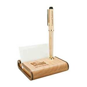 Wood pen stand/card holder Image