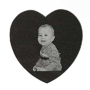 Heart shaped Black Marble Tiles Image